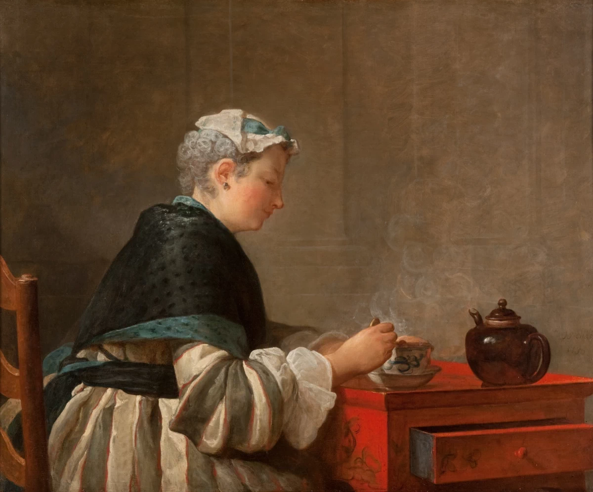 Jean Siméon Chardin - La signora prende il tè, Hunterian Museum and Art Gallery